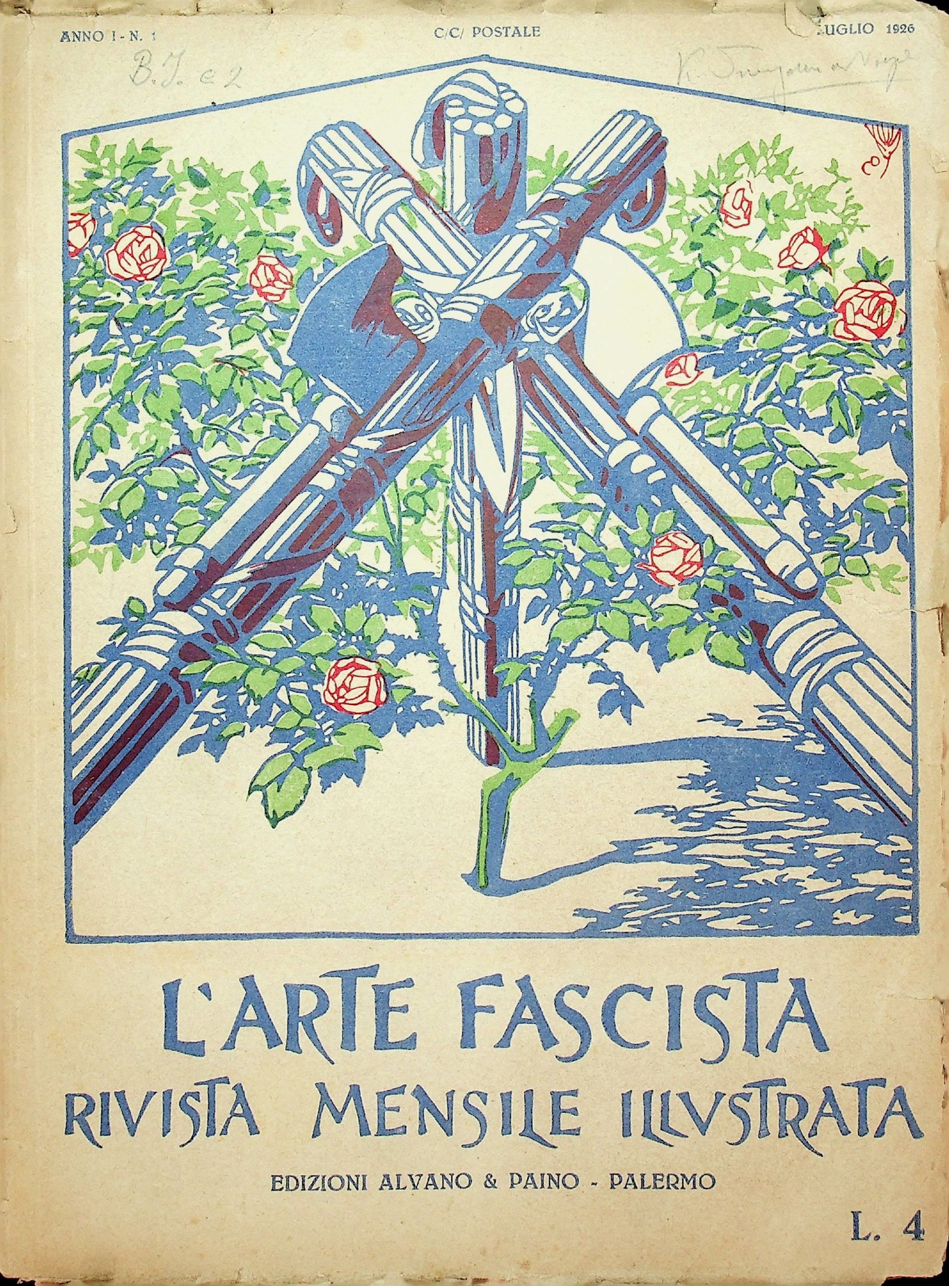 Front Covers of some of the periodicals and magazines held at the Bibliotheca Italiana with the stamp of La Dante.