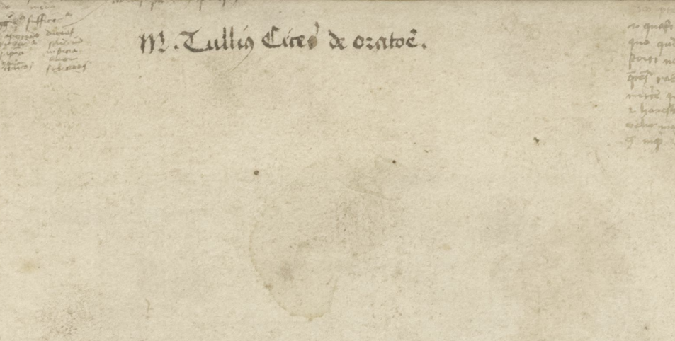 inscription in De Oratore