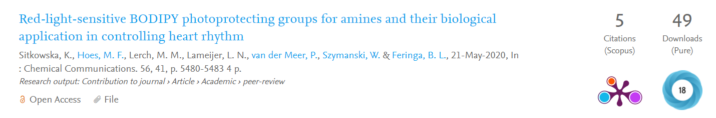 Research output and related metrics and download information