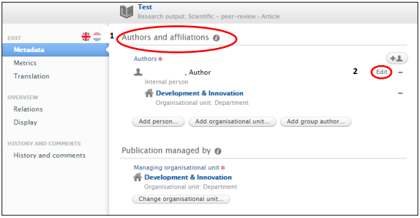 authors and affiliations