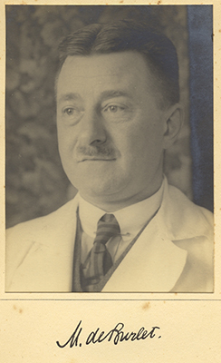 Professor De Burlet in 1932