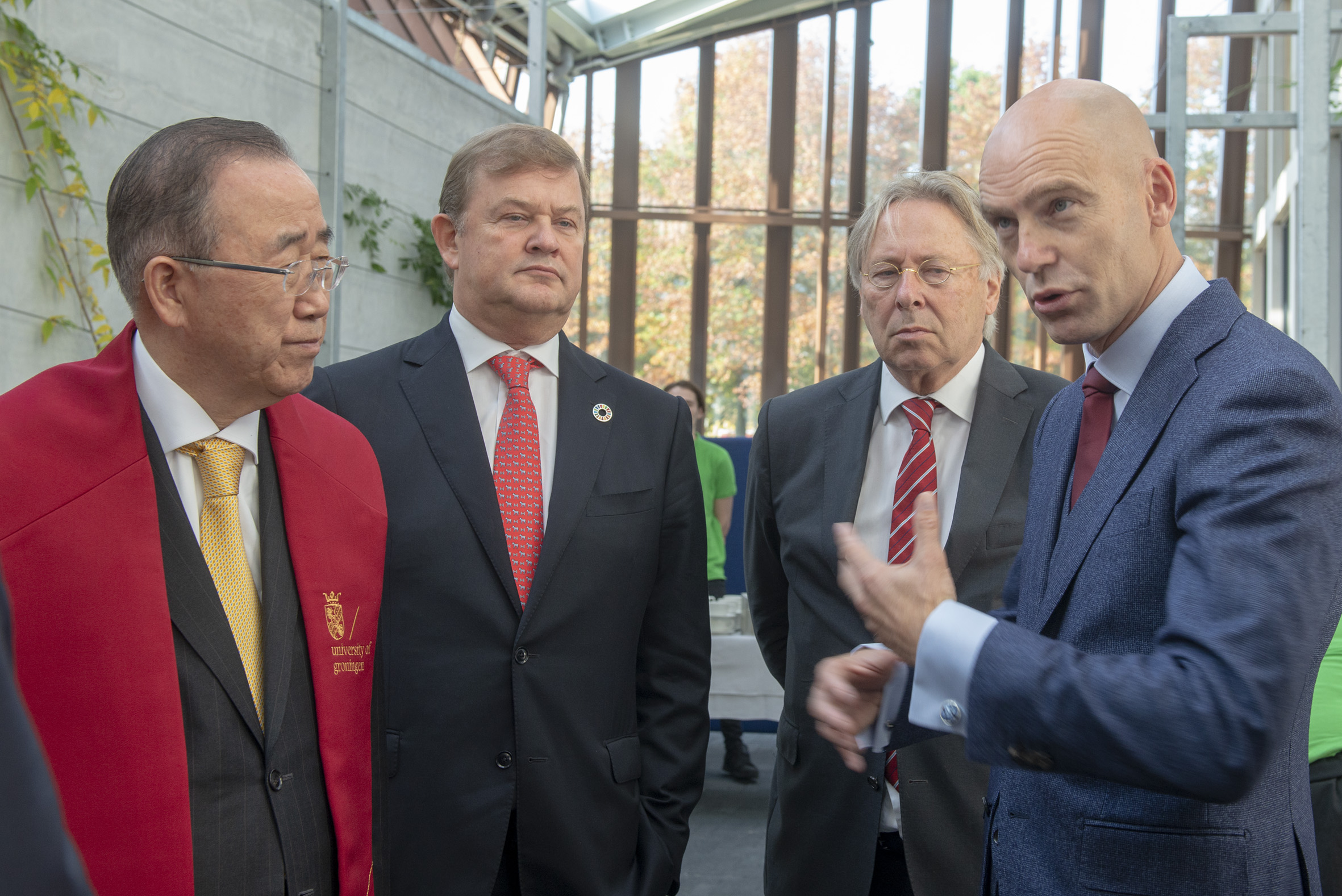8e secretaris-generaal van de VN Ban Ki-moon opent vestiging Global Center on Adaptation in Groningen