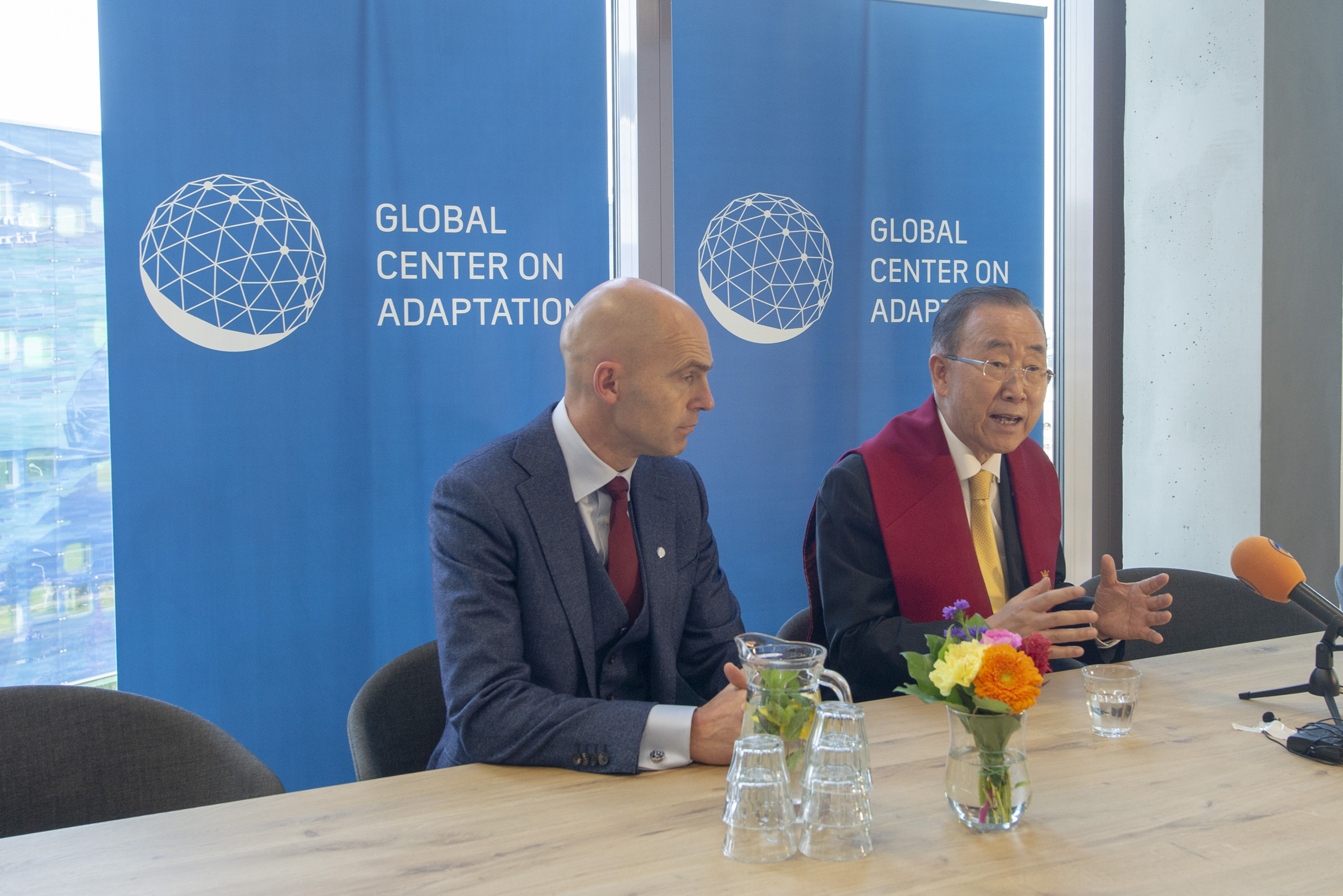 8e secretaris-generaal van de VN Ban Ki-moon opent vestiging Global Center on Adaptation in Groningen