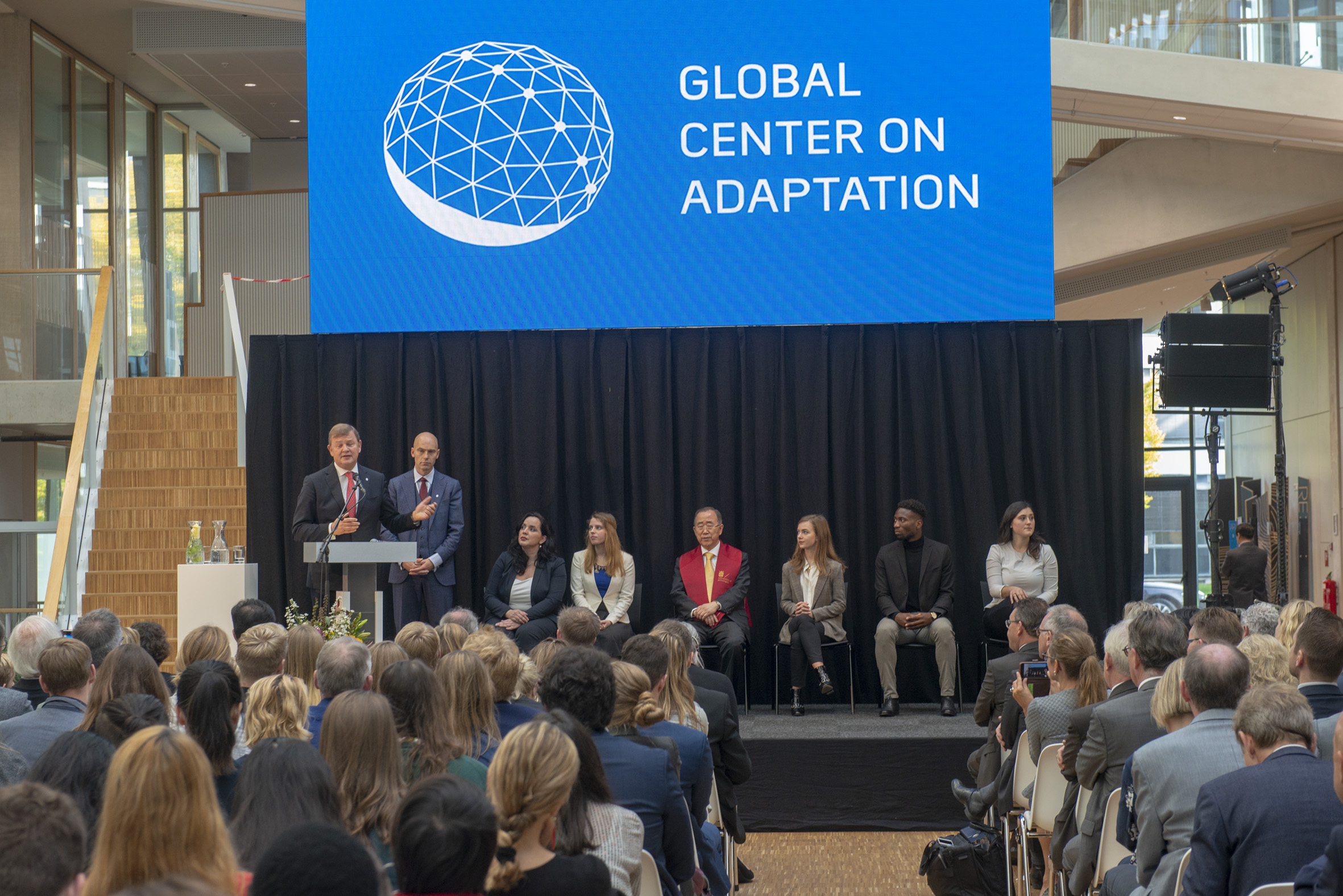 8e secretaris-generaal van de VN Ban Ki-moon opent vestiging Global Center on Adaptation in Groningen