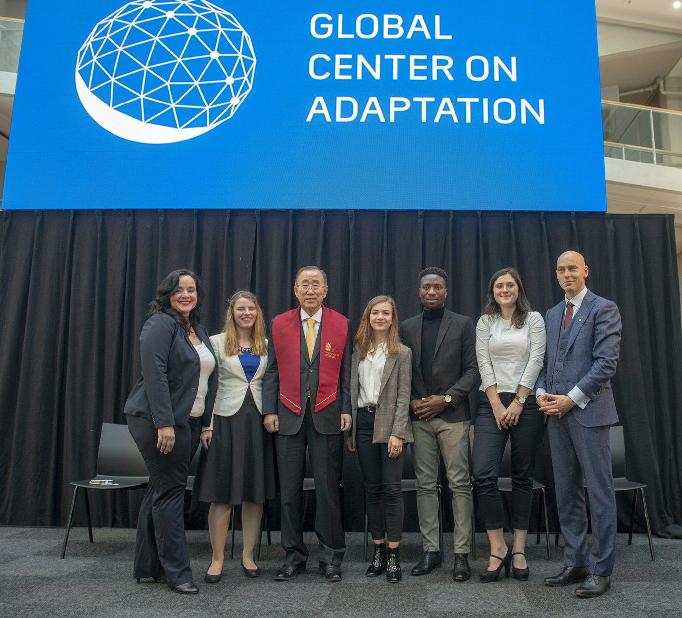 8e secretaris-generaal van de VN Ban Ki-moon opent vestiging Global Center on Adaptation in Groningen