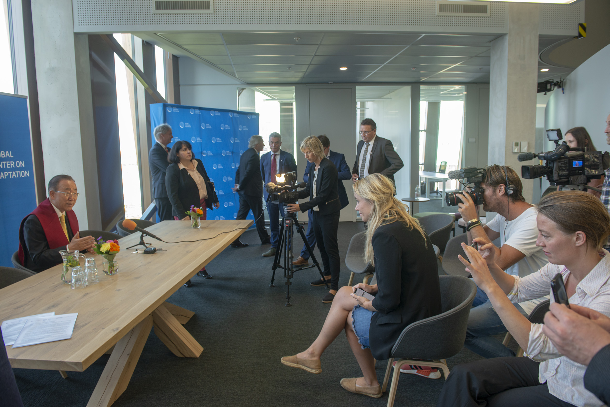 8e secretaris-generaal van de VN Ban Ki-moon opent vestiging Global Center on Adaptation in Groningen