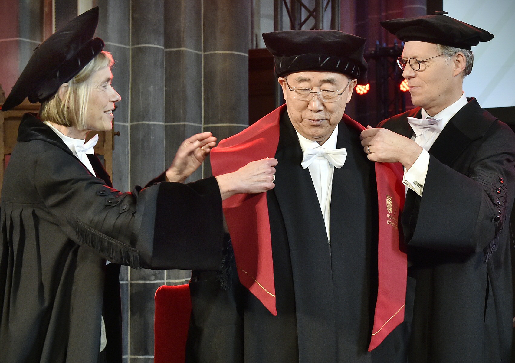 Ban Ki-moon en Prof. dr. E. (Elmer) Sterken
