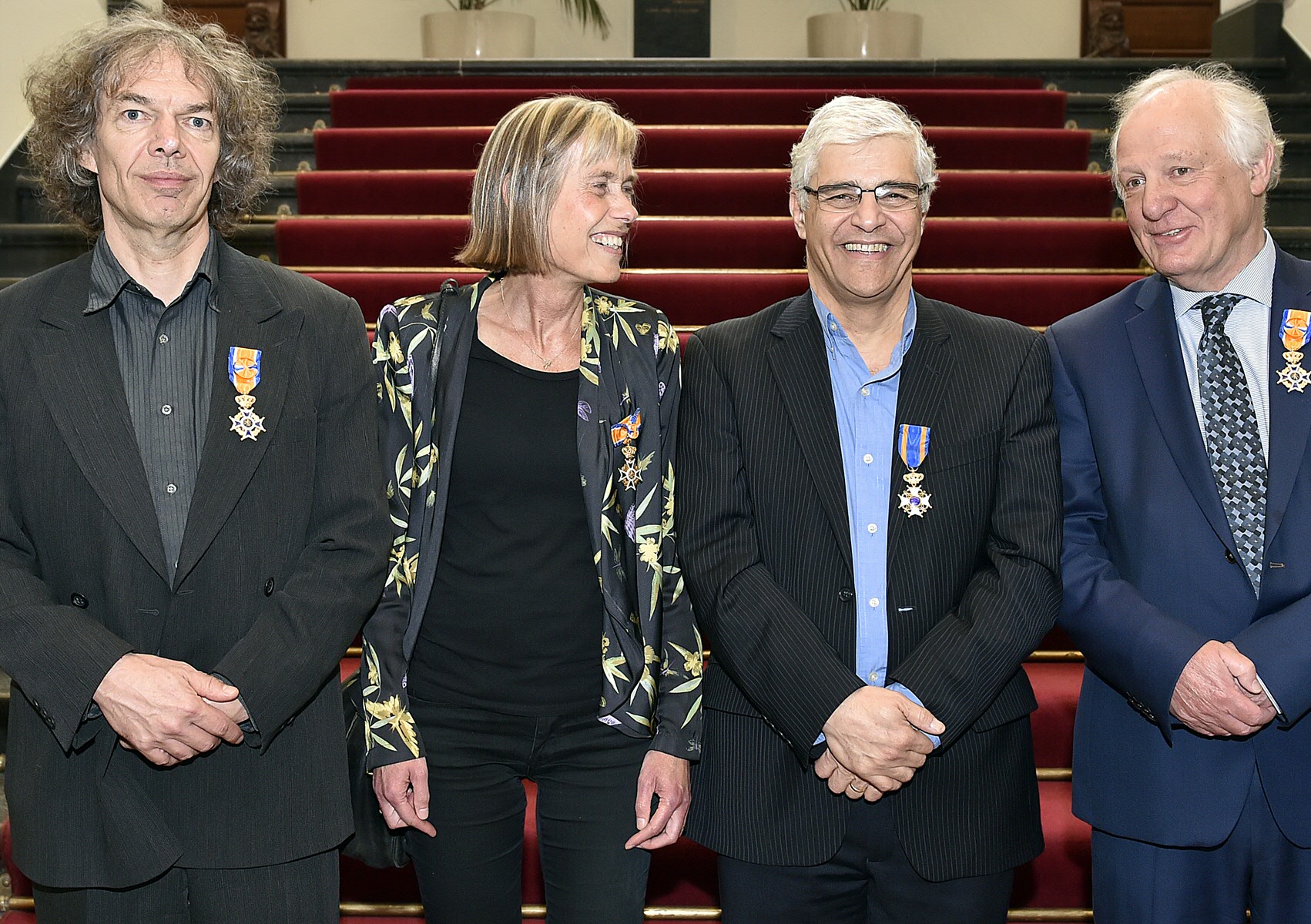 The four honoured professors in the Academy Building
