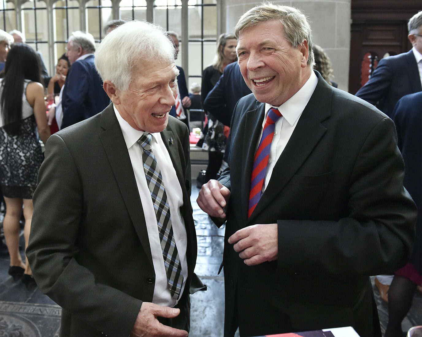 Sibrand Poppema met voormalig Rector Frans Zwarts