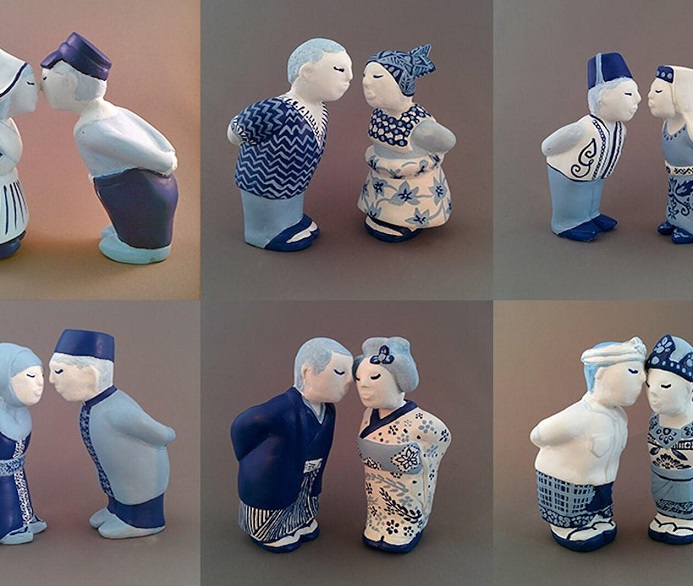 Delft Blue Couples by Gabriela Bustamante