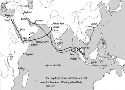 Trade Routes across the Indian Ocean (Ho 2006:vii)