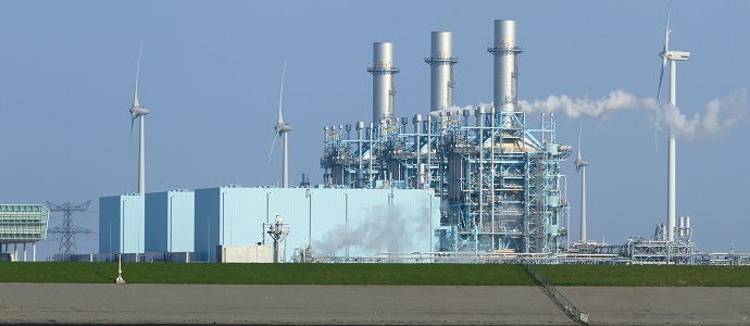 Modern multi-fuel power station at Eemshaven, in Groningen province.