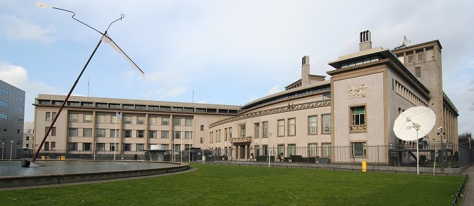 UN Tribunal for war crimes in the former Yugoslavia, in The Hague.