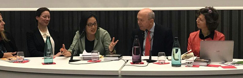 From left to right: Professor Stefania Negri (University of Salerno), Professor Thérèse Murphy (Queen's University, Belfast), Dr. Suerie Moon (Graudate Institute, Geneva), Professor Gian Luca Burci (Graduate Institute, Geneva), and Professor Brigit Toebes (University of Groningen)