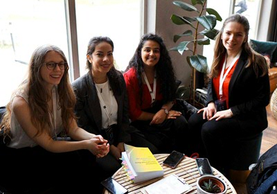 Left to right: Helena Rasch, Dominique Mollet, Reet Varma, Jessica Appelmann. © Dr Antenor Hallo de Wolf