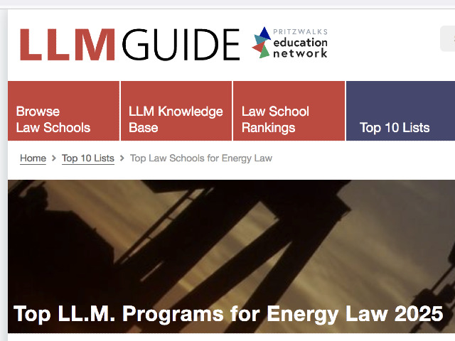 LLM-Guide.com Top 10 for Energy Law
