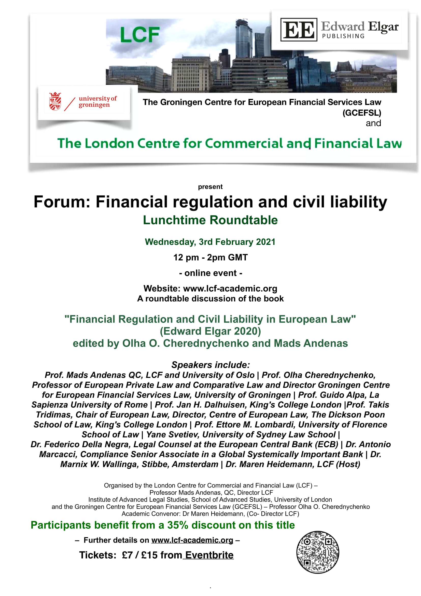 Leaflet Book Launch Financial Regulation and Civil Liability in European Law