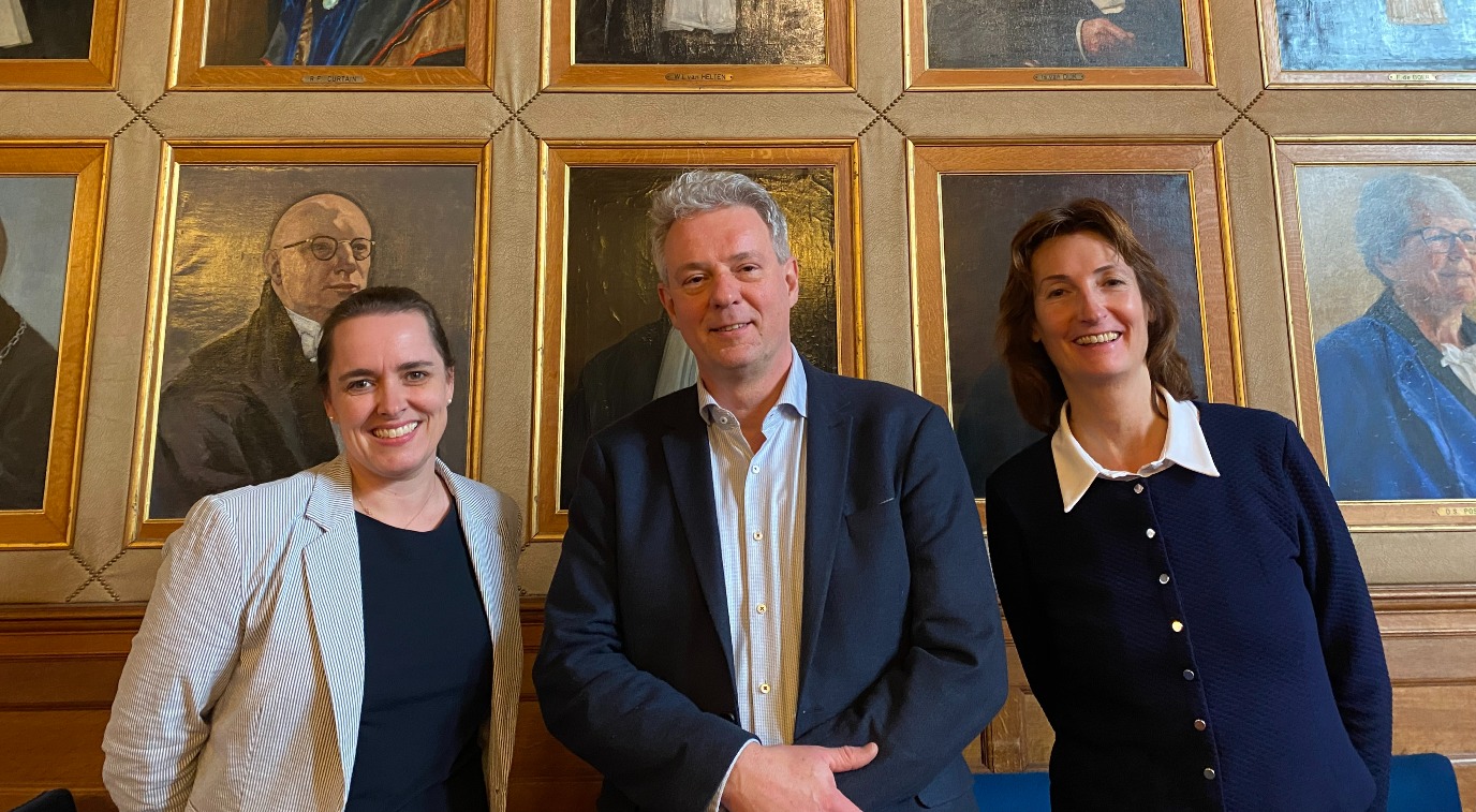 Programmaleiders Charlotte Pavillon, Mathijs ten Wolde en Aurelia Colombi Ciacchi