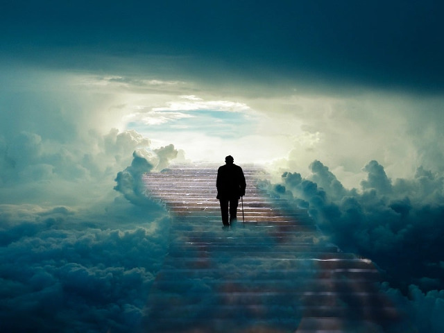 https://pixabay.com/illustrations/man-stairs-heaven-old-man-stairway-5640540