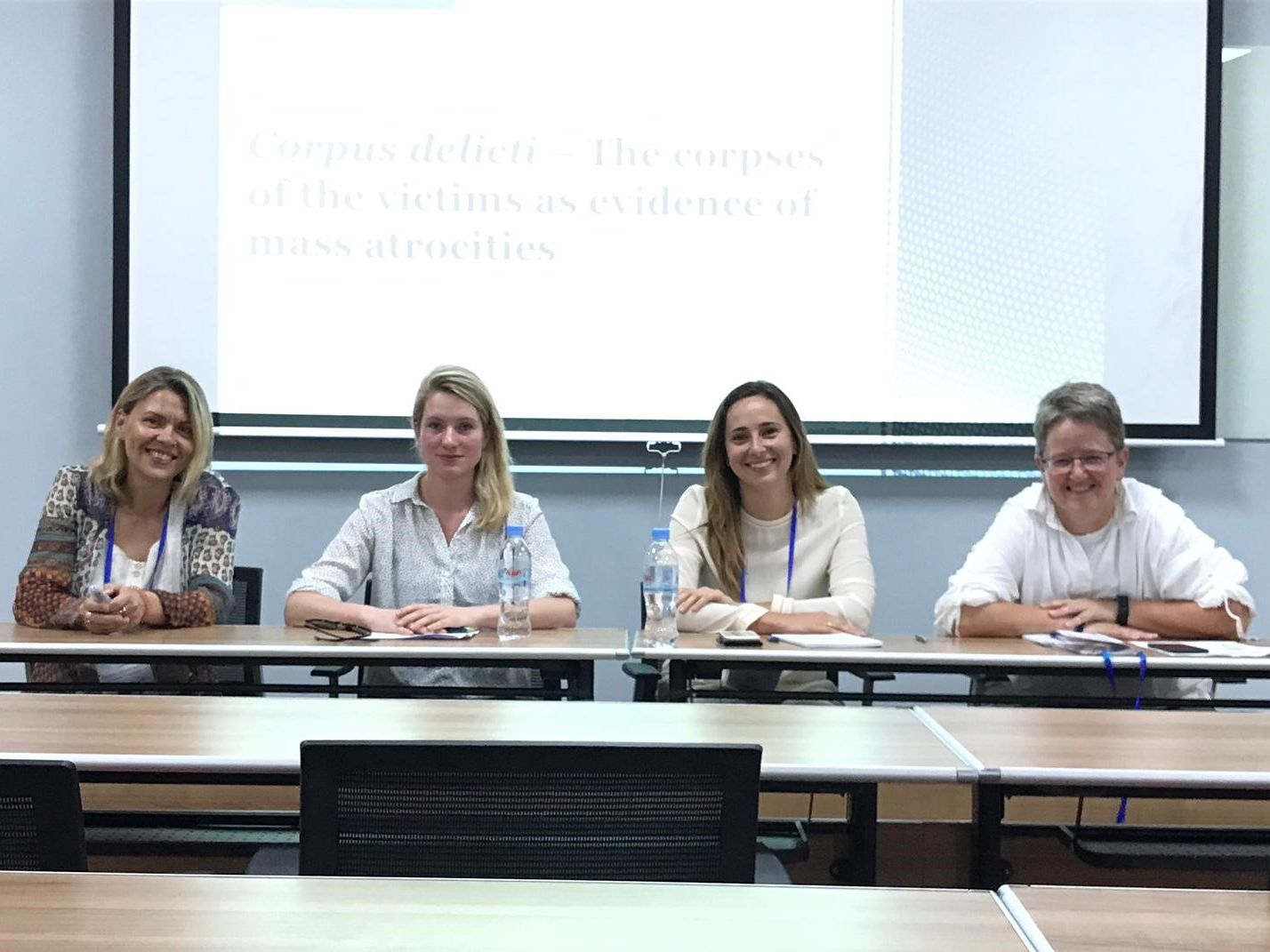 Left to right: Caroline Fournet, Suzanne Schot, Adina-Loredana Nistor, Alette Smeulers (Photo Clotilde Pegorier)