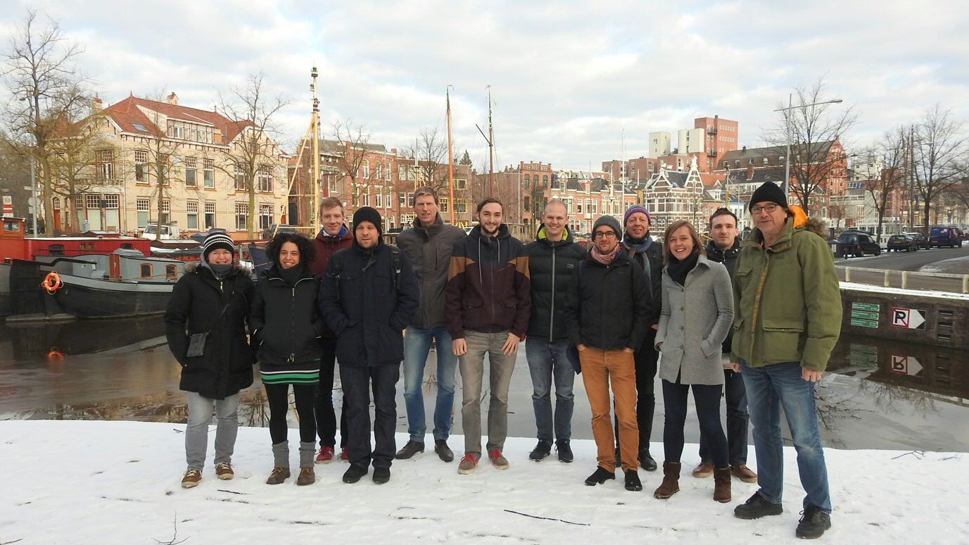 A nice group picture in the beginning of 2017. From left to right: Barbara, Malvina, Hessel, Gregory, Gosse, Rik, Rob, Antonio, Johan, Dieke, Kilian and Gertjan.