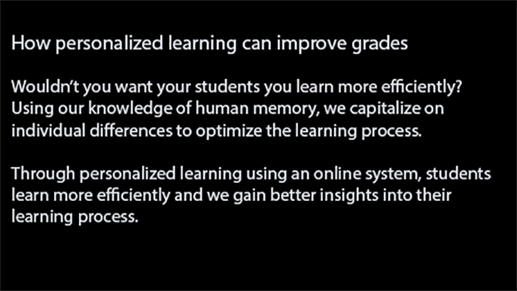 How Personalized Learning Can Improve Grades - F. Sense, MSc