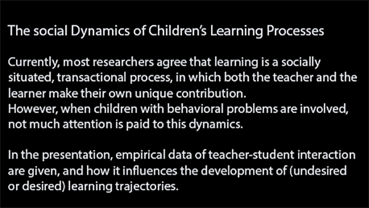 The Social Dynamics of Children's Learning Processes - dr. H.W. Steenbeek