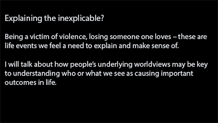 Explaining the Inexplicable? - dr. K.E. Stroebe