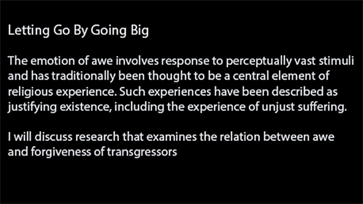 Keynote: Letting Go By Going Big - dr. Brian Ostafin