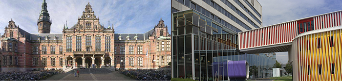 Left: Academic Building, right: Duisenberg Building