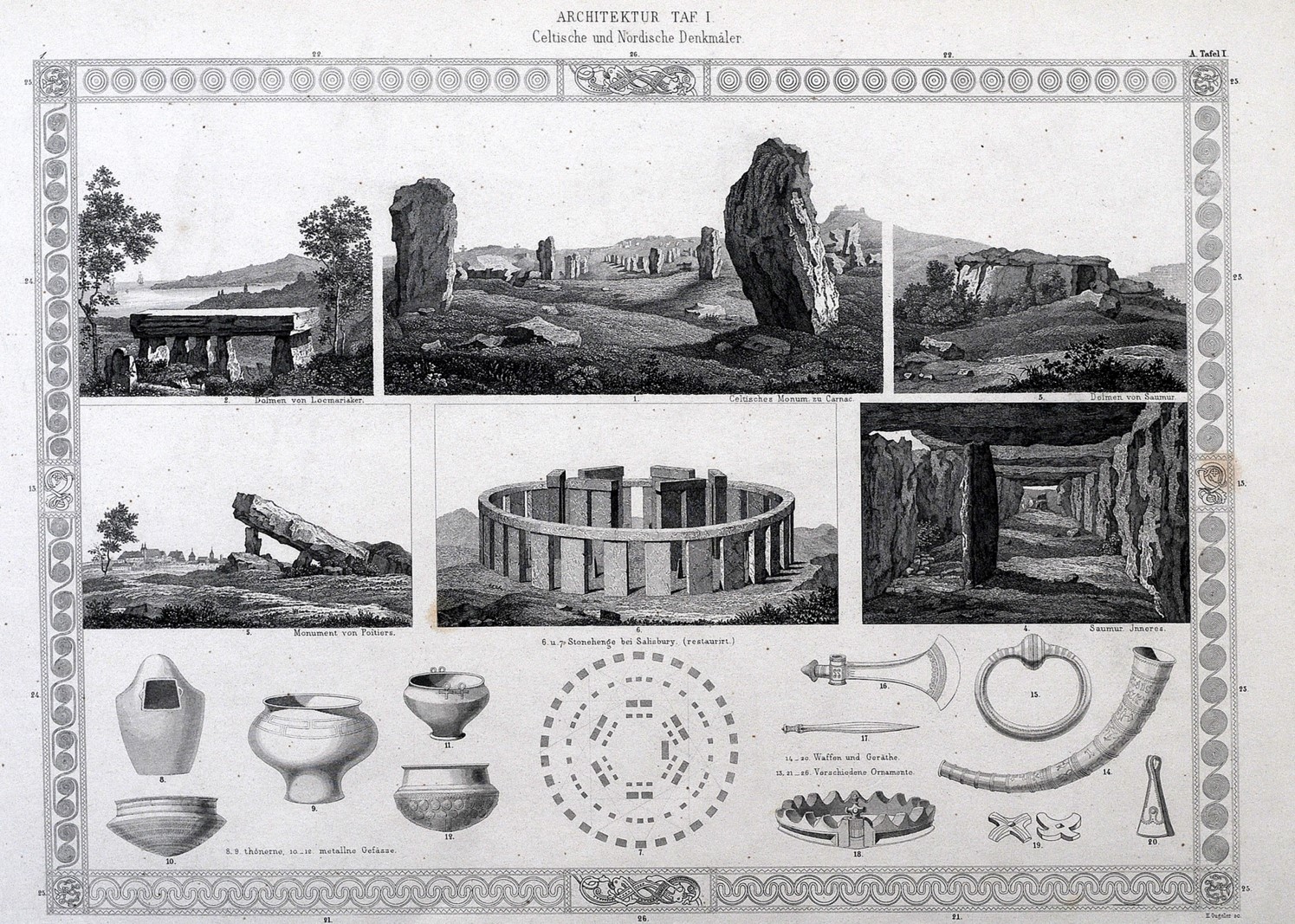 Fig. 1 Jospeh Caspar, Illustration to Franz Kugler, 1845 Guhl/Caspar, Denkmäler der Kunst, Vol. I, 1851, Plate 1