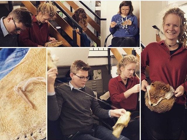 Students Sewing
