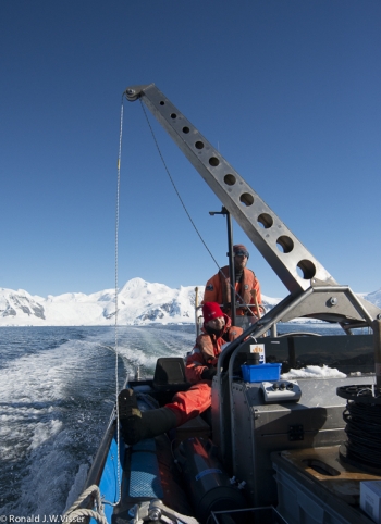 Scientists at work in the Antarctic
