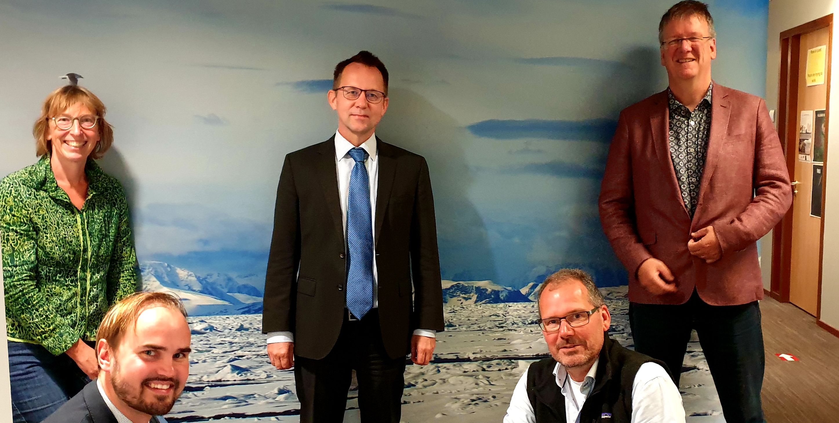 From left to right: Annette Scheepstra, Gerber van Erven (Embassy), Bård Ivar Svendsen (Ambassador), Frits Steenhuisen and Maarten Loonen