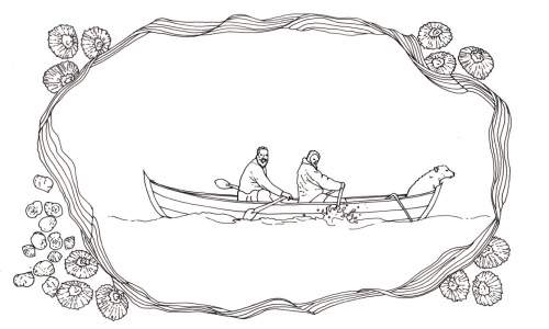 Het copyright voor de afbeelding berust bij Dr. D. Knigh, Viking Colouring Book