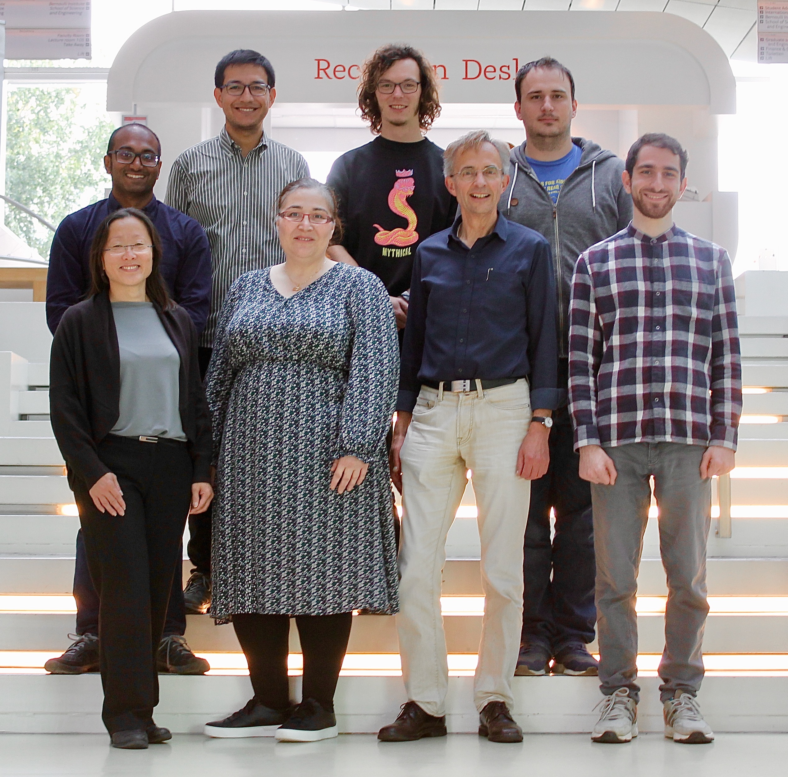From left-to-right: Revantha Ramanayake (above), Helle Hvid Hansen (below), Jorge Pérez, Dilek Düstegör, Bas van den Heuvel, Gerard Renardel, Joseph Paulus, Dan Frumin (The following group members could not join the photo: Alen Arslanagic, Frank Feys, Wim Hesselink, Arnold Meijster.)