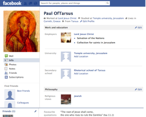If St Paul was on Facebook…
