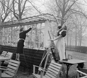 Voorjaarsschoonmaak in het Vondelpark/Spring cleaning in the Vondelpark, Amsterdam, March 1961