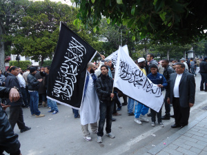 Protestors in Tunisia during the Arab Spring. Photograph: V. Matthies-Boon