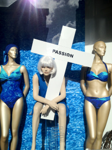 A window display in Groningen as retailers attempt to cash-in on “Passion fever”. Source: the author