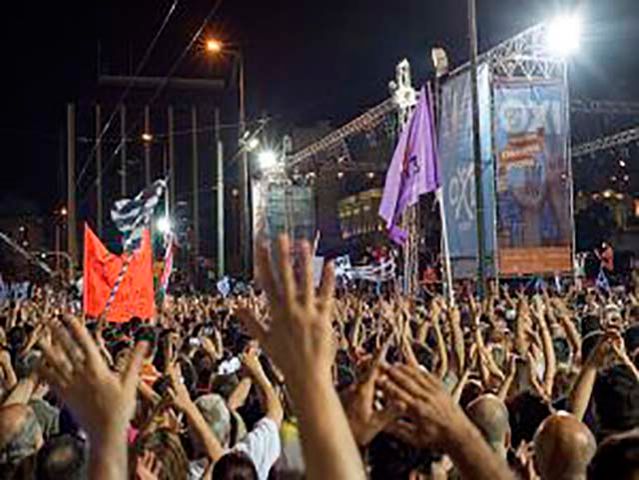 A rally in support of the &ldquo;No&rdquo; Vote in the Greek referendum against the austerity reforms being demanded by the EU, Syntagma Square, Athens, 3 July 2015. Source: Ggia, Wikimedia Commons, Shared Under Creative Commons License 4.0