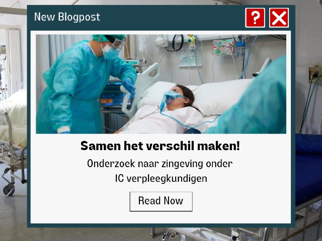 'zin in zorg', onderzoek naar zingeving onder IC verpleegkundigen. 