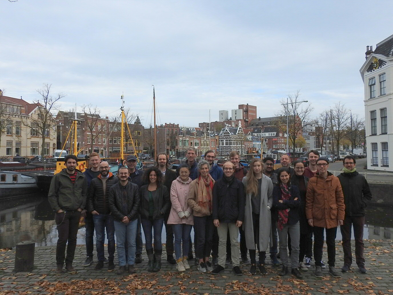 Group picture of October 2019. Left to right: Lasha, Martijn B, Tommaso, Ahmet, Gertjan, Malvina, Andreas, Chunliu, Gosse B, Leonie, Rik, Martijn W, Hessel, Masha, Prajit, Arianna, Johan, Teja, Lukas, Gosse M and Antonio.