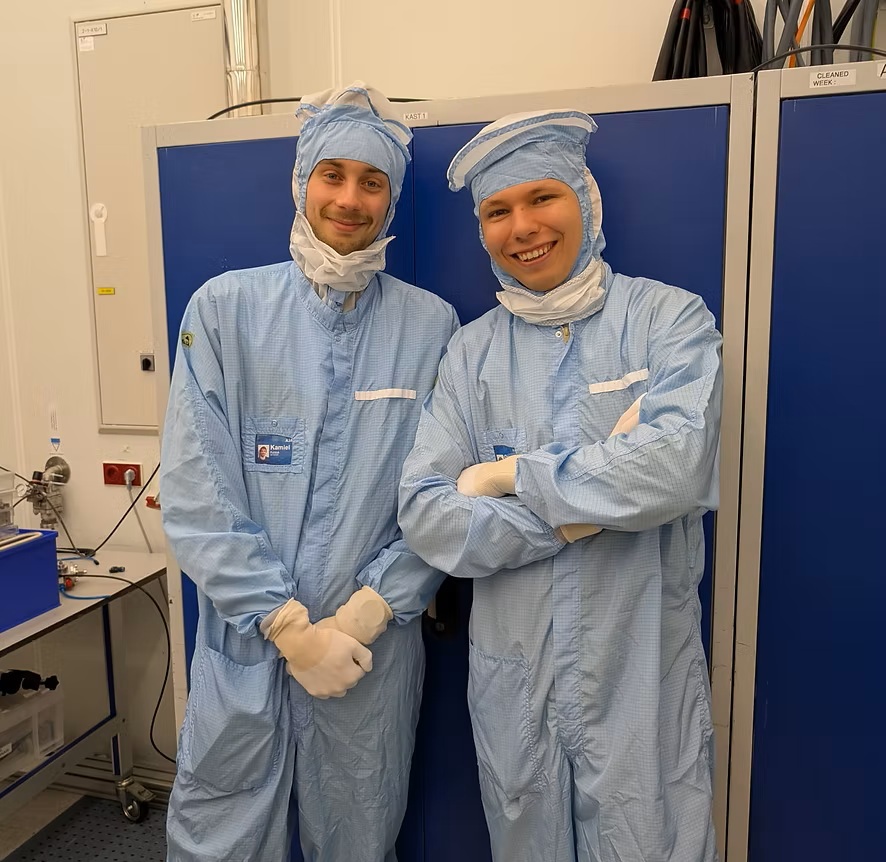 uentin and Kamiel at ASML for their design projects, April, 2025