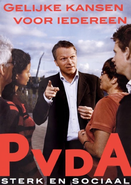 PvdA-affiche met Wouter Bos, Tweede Kamer-verkiezingen van 2006.