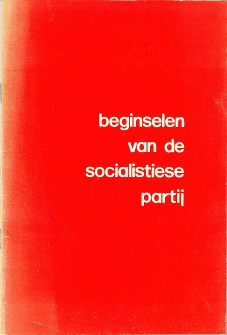 Omslag van het eerste beginselprogramma van de SP, 1974