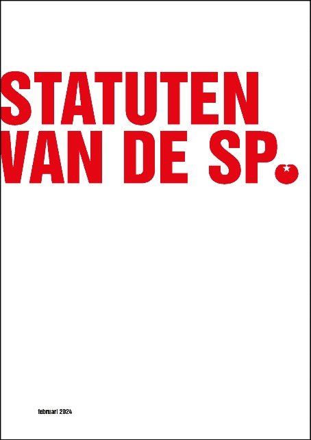 Omslag van de statuten van de SP (2024)