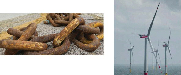 (a) Mooring chain (b) Offshore wind turbine