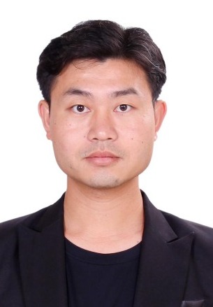 A profile picture of Hailong Liu wearing a black T-shirt and a black blazer