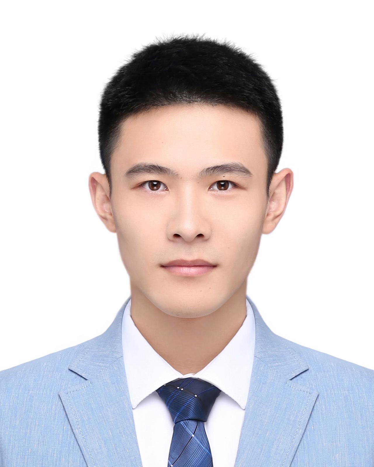 Kun Xie profile picture in white shirt and blue blazer, dark blue tie